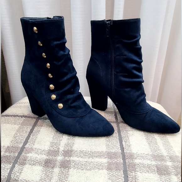 Belle Vita size 6, teal suede, ankle boots - Picture 4 of 5